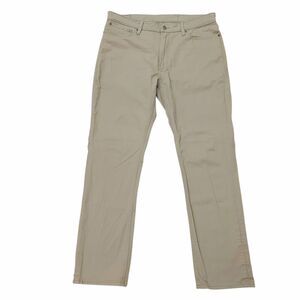 Levi's 511 Pants Mens 38x30 Beige Stretch Comfort Slim Straight Leg Work Travel
